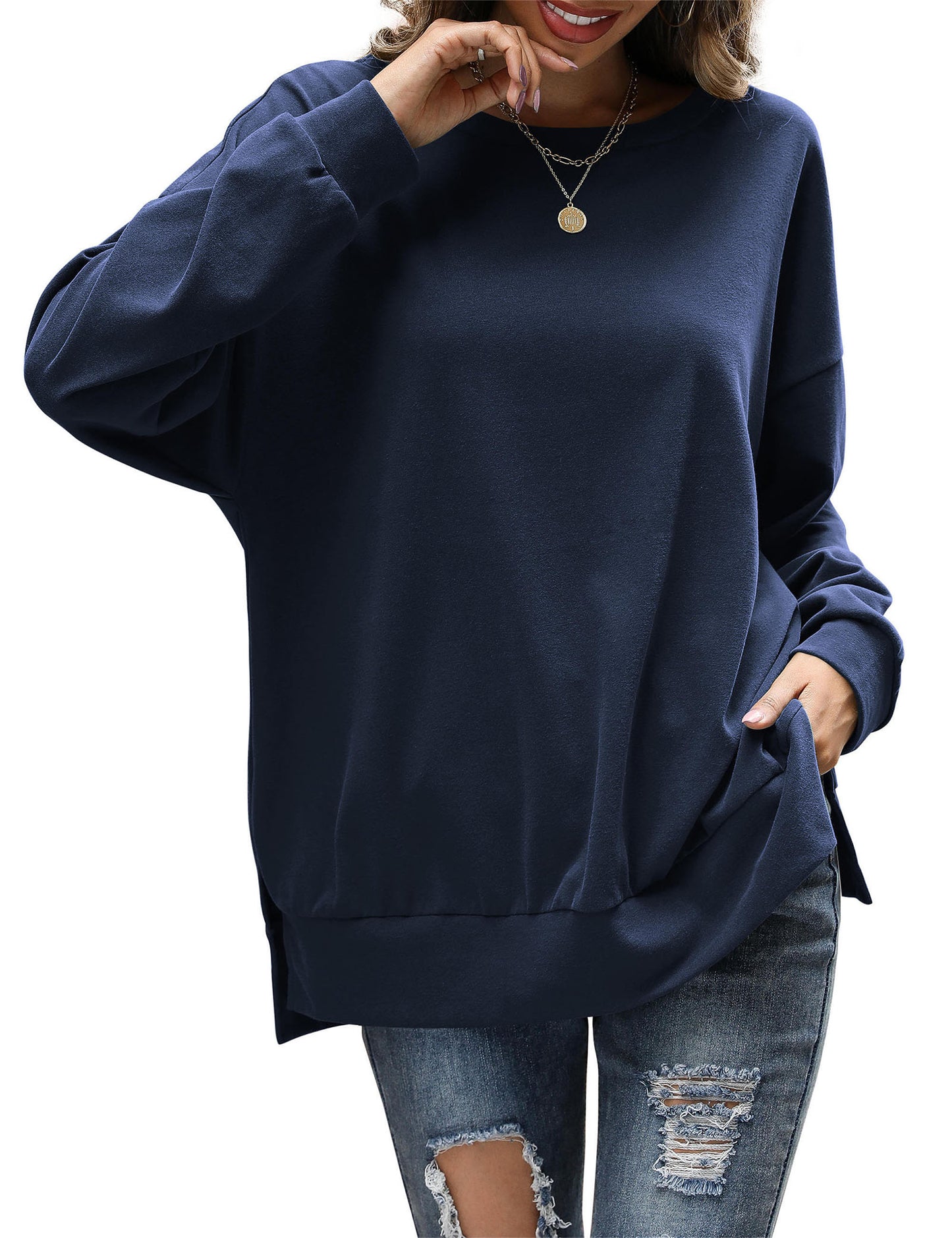 Sweatshirts for Women Crewneck Casual Long Sleeve Shirts Tunic Tops