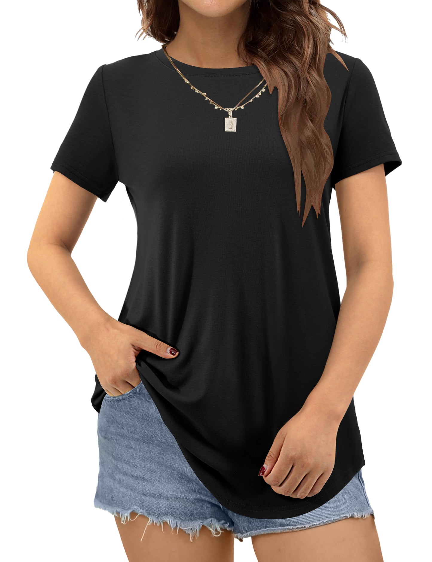 Round Neck Tunic Tee