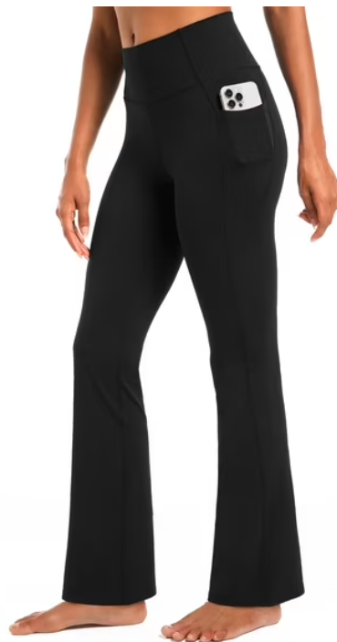 Womens Flare Leggings for Yoga Workout Lycra High Waist Stretch Bootcut Pants