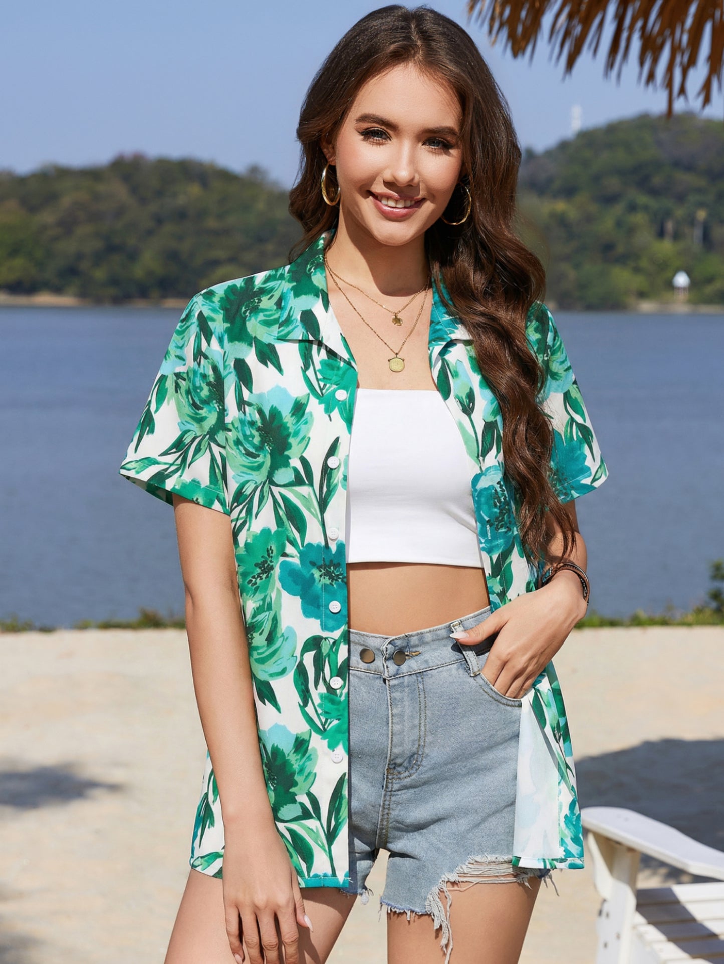 Fancyglim Women's Button Down Shirt 1667